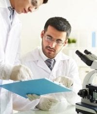 Researchers In White